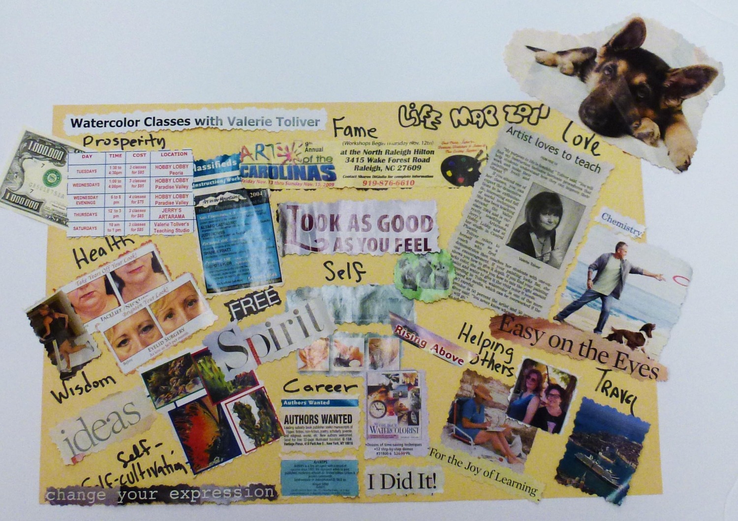Life Map workshop Photo of a life map collage