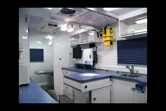 Exam area Digital radiography, surgery table in the rear