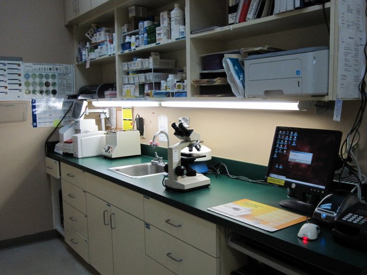 Lab and pharmacy area