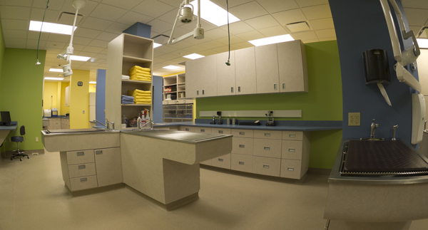 Inside working area of hospital