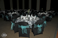 Black Chair Cover with Sash