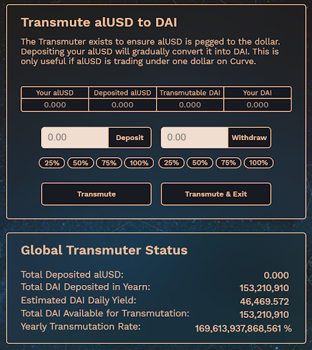 alchemix transmuter ui