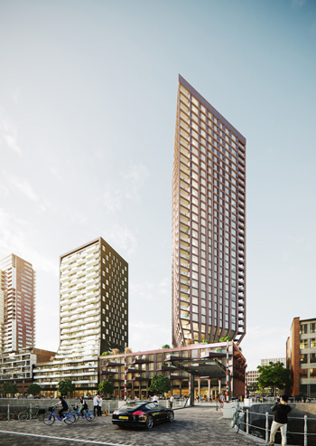 The tower will be located in the Maritiem District in Rotterdam.