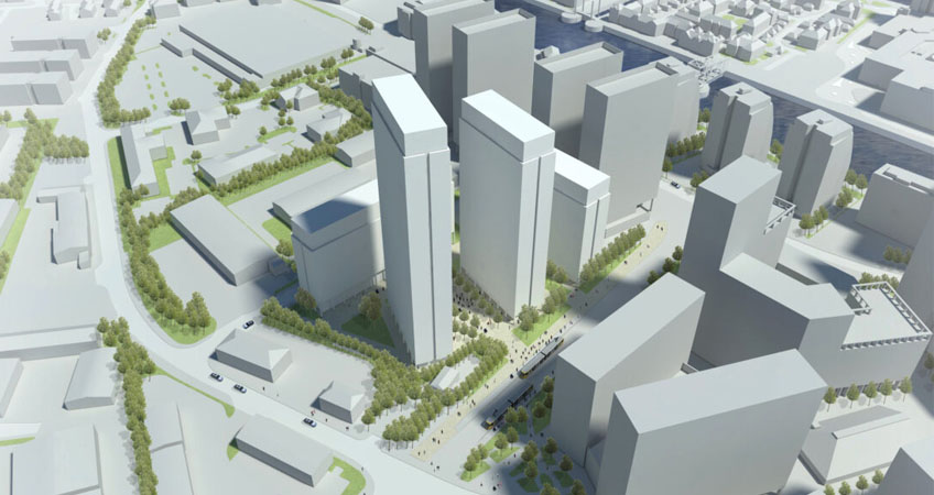 Jeffrey Bell masterplan for Michigan Ave scheme on Salford Quays.