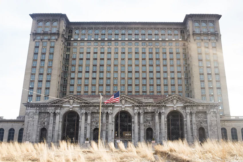 Michigan's Central Train Depot, currently being restored to its former glory by Ford Motor Company.