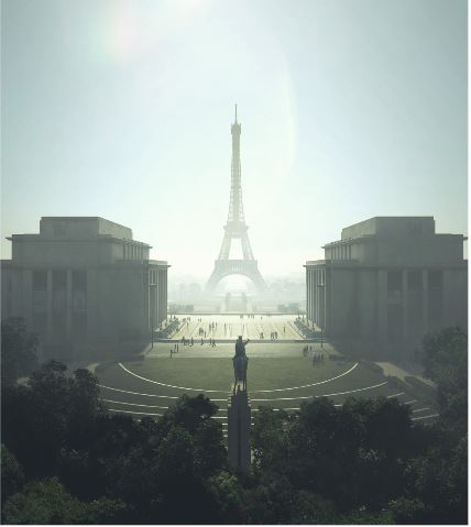 Eiffel Tower redesign rendering, photo credit: Gustafson Porter+Bowman.