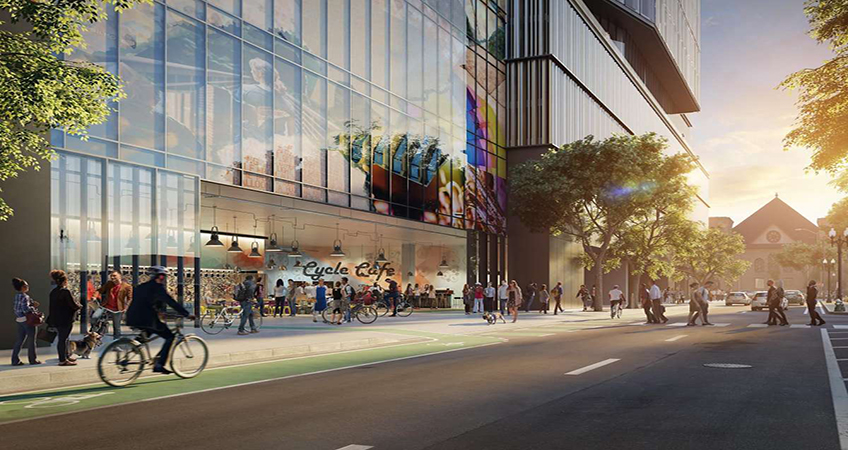 A rendering of the future Kaiser Permanente Thrive Center. Photo source: Steelblue.