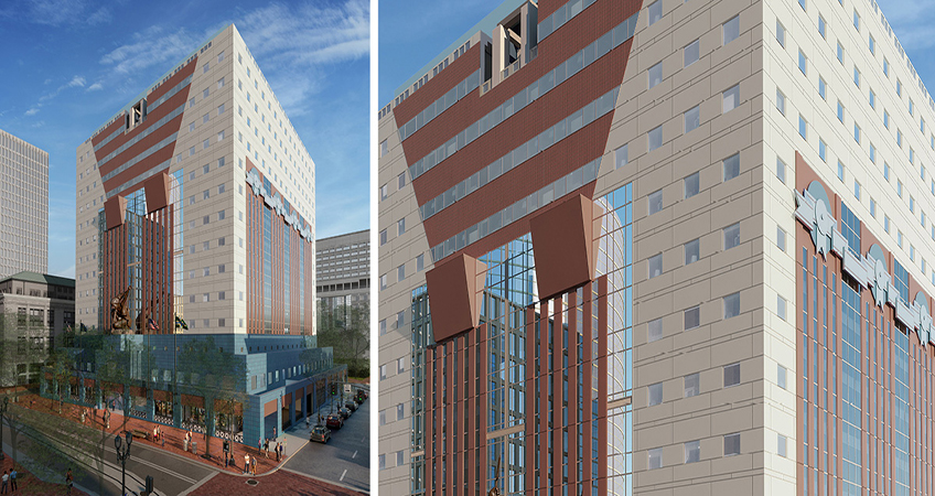 A rendering of the future design for The Portland Building. Photo source: DLR Group.