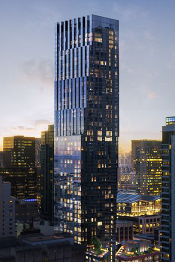 At 56 stories tall, The Avery's unique glass design is the newest addition to the San Francisco skyline.