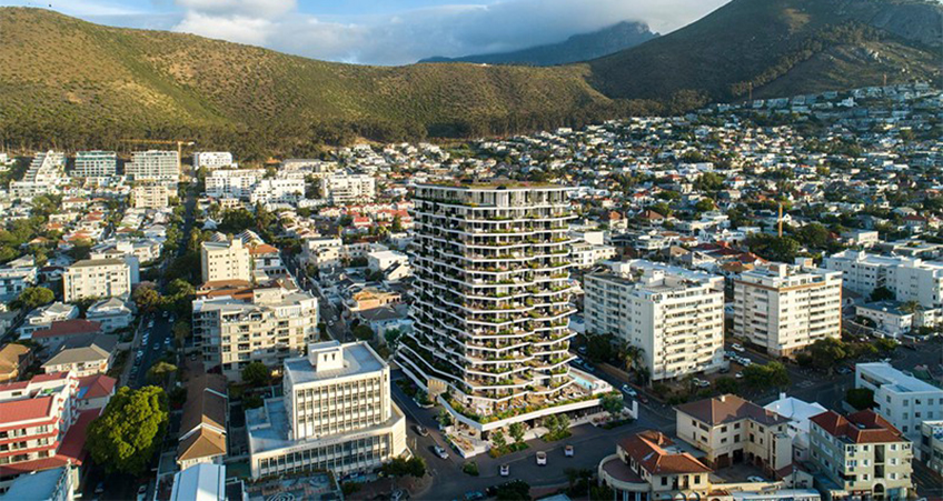 (c) Vivid Architects. The Fulcrum is a proposed 18-story building in Cape Town.