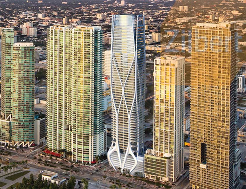 The massive project incorporates Hadid’s signature curves, both within the interior and along the exterior. ©Zaha Hadid Architects