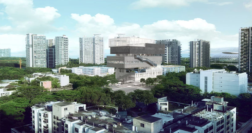 The permeating plazas within the project encourage interaction between those inside the building and the rest of the city.