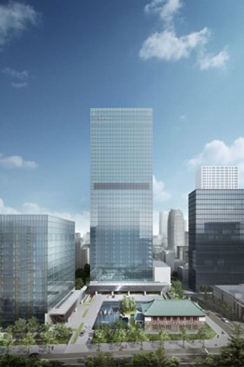 The entire complex, which includes the two new buildings, an older wing and a museum, is located next to the US Embassy.