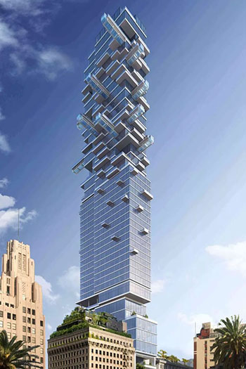 The commissioners applauded the project’s bold architecture and creative approach to disguising parking.