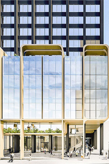 The proposed works at 150 Lonsdale Street, designed by Cox Architecture, will include ground floor arrival experience, retail tenancies, and an open-air terrace.
