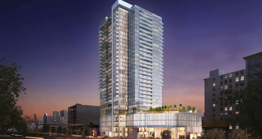 The tower would hover over the Metro entrance, which, in renderings, appears much more visible and easier to access than the current portal.