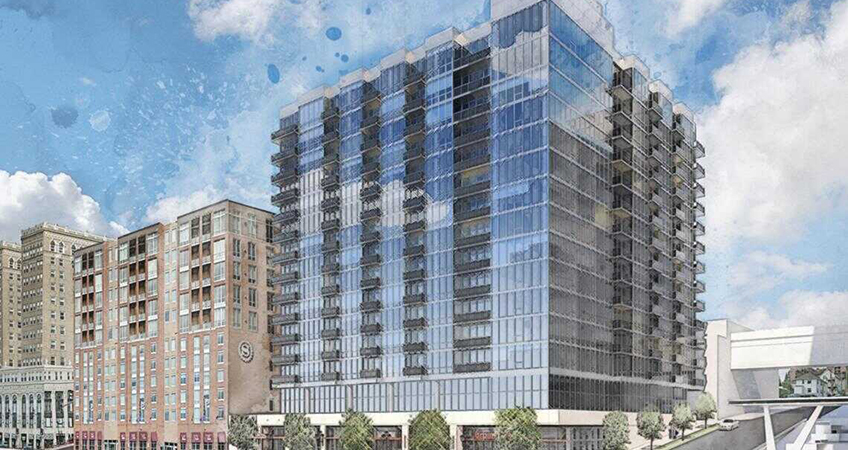 Lakeview Tower is expected to offer 204 apartments, with commercial space on the ground floor.