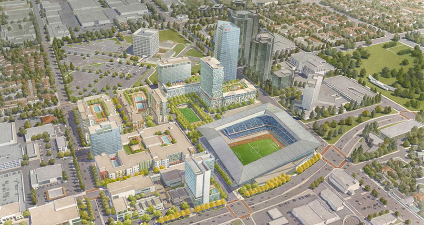 The development will include 100 rent-restricted units among the first 1,000 units it builds as part of the project.