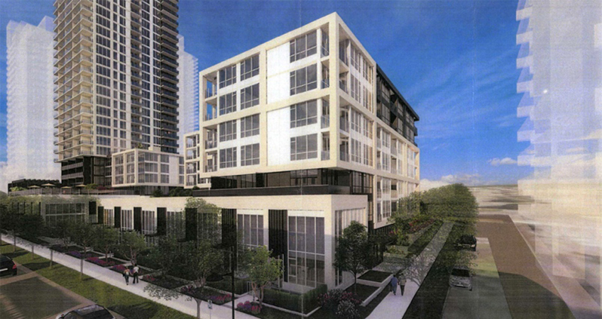 A 44-story tower is being proposed for North Road and Foster Avenue, with a separate six-story rental at the south end of the property.