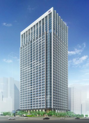 The mixed-use tower forms part of the 1.6-hectare Tokyo World Gate complex in Tokyo’s Toranoman district.