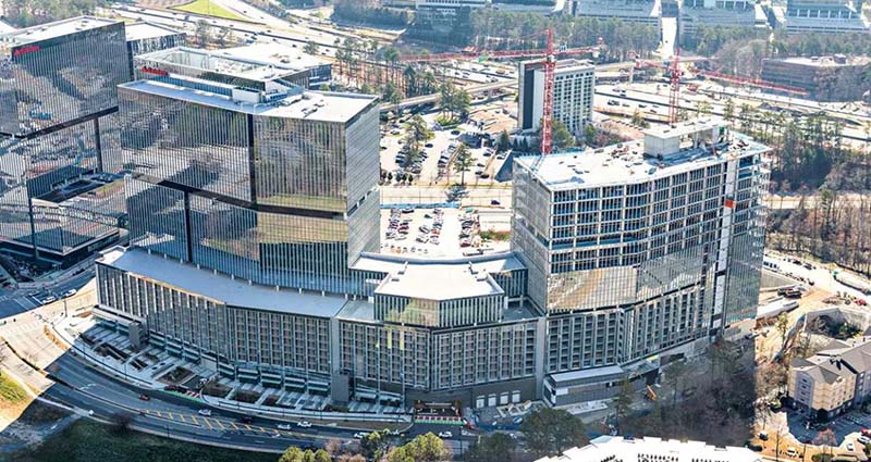 Located across the street from the Dunwoody MARTA rail station, the campus is ultimately expected to feature nearly 1.7 million square feet (158,000 square meters) of office space.
