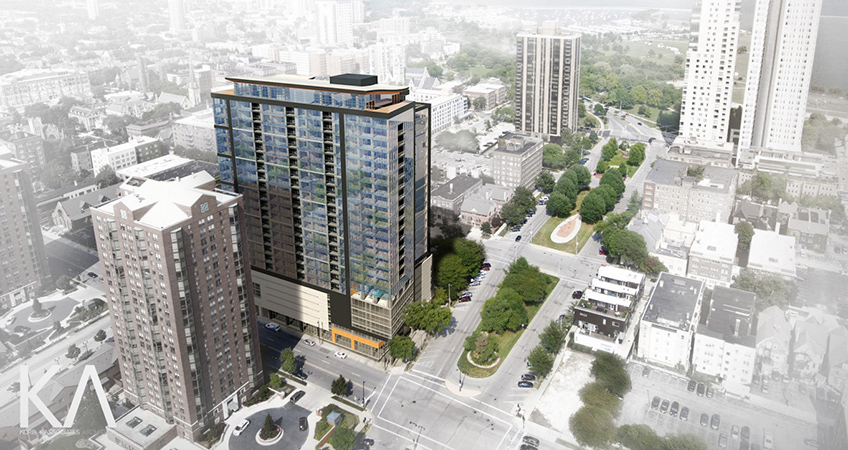 What could be the world's tallest timber composite building is beginning the pre-leasing process in Milwaukee.