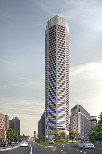 Images of a 49-story Octagonal tower that could bring 346 residences to Birmingham have been revealed.