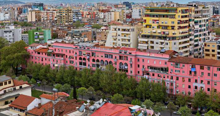 A 16-story hotel is slated to replace an old villa in the Bllok area of Tirana that was recently demolished.
