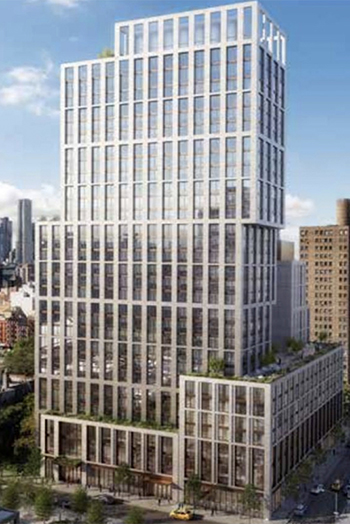 The proposed 30-story high-rise would deliver 488 apartments, commercial retail, and community facilities