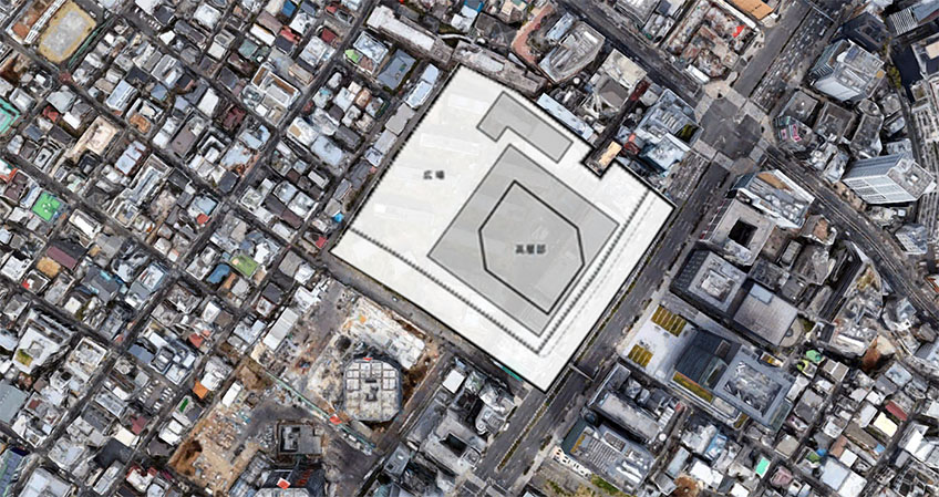 A 180-meter-tall office tower is being planned at the site of a former public housing block in Omotesando.