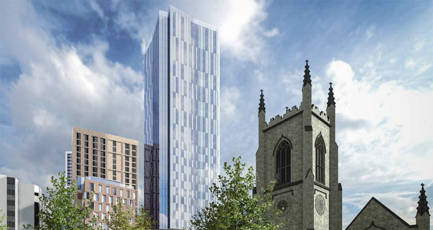 Plans have been approved to build a 33-story student tower on a former Santander bank site in the heart of Leeds.
