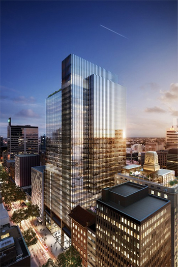 Final renders of Brookfield Place Sydney to be built opposite Wynyard train station in Sydney's CBD.