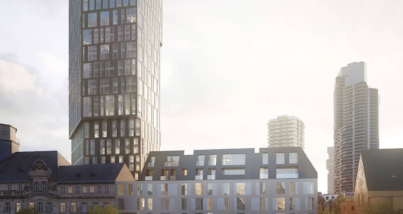 The old presidium in Frankfurt will be redeveloped using the winning design by architects Meixner Schlüter Wendt.