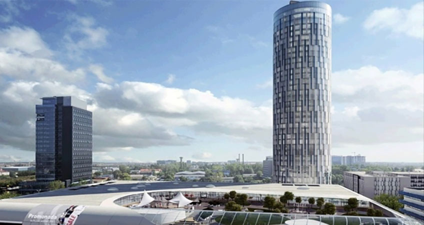 Tenants have returned to Romania's tallest building as COVID restrictions have eased.