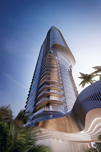 With interiors decorated by fashion house Missoni, the 57-story high-rise will cater to the luxury resident.