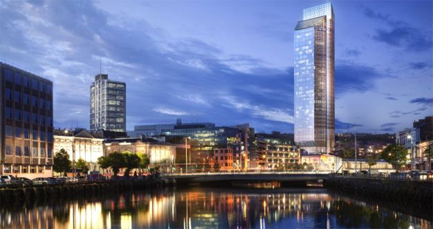 At a proposed 140 meters, Custom House Tower would be higher than any other building in Ireland.