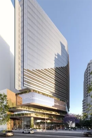 The proposed 22-story tower is adjacent to Chatswood train station. Image: Nettleton Tribe Architects, Nearmap.