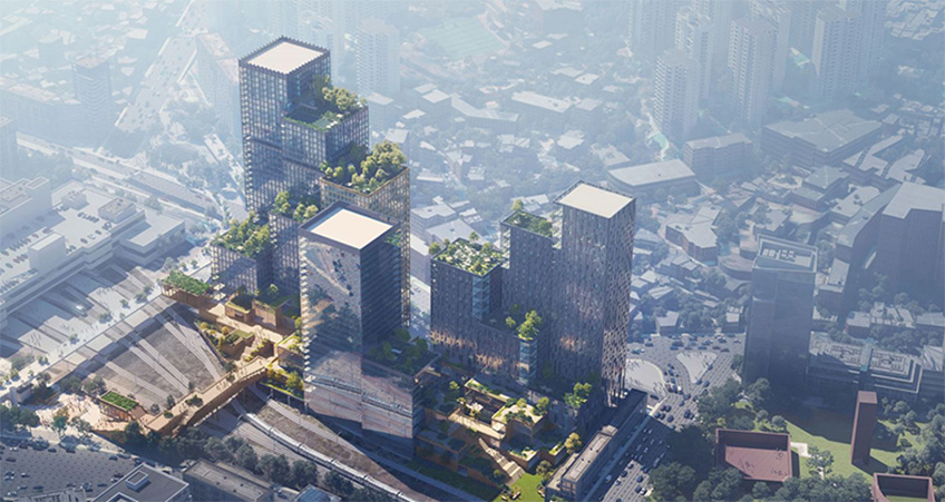 Seoul Valley will deliver three towers to the city's center, and is part of the Seoul 2030 urban revitalization plan.