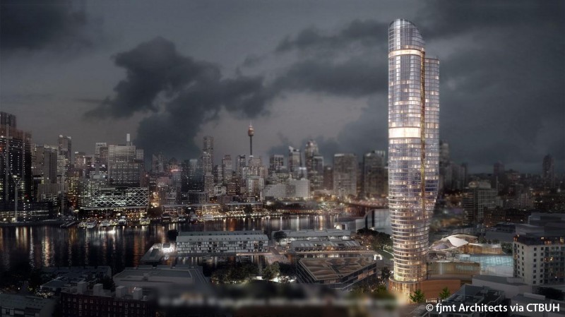 A hotel of up to 232 meters' height had been planned for Sydney's Pyrmont district, but new planning strategies would allow for a maximum 140-meter height.
