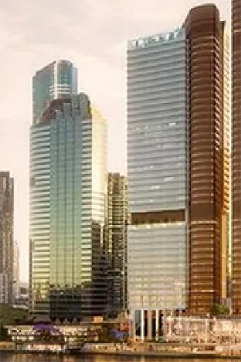 The makeover will include two commercial towers with hanging gardens as well as other amenities.