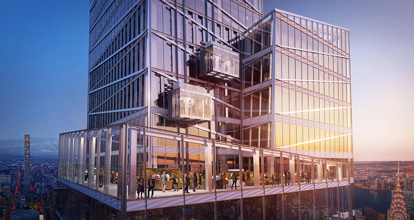 Summit One Vanderbilt’s 65,000 square foot multi-sensory experience includes an outdoor summit terrace. Image credit: SL Green Realty Corp.