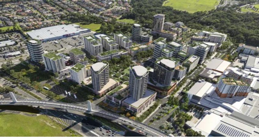 One of seven new precincts near the Sydney Metro Rouse Hill Station, the development will be completed in a series of neighborhood stages over 15 years. Image credit: The Urban Developer