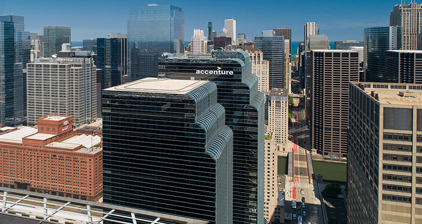 Accenture Tower in Chicago will add indoor and outdoor spaces as well as 90,000 square feet (8,361 square meters) of speculative suites. Photo credit: KBS