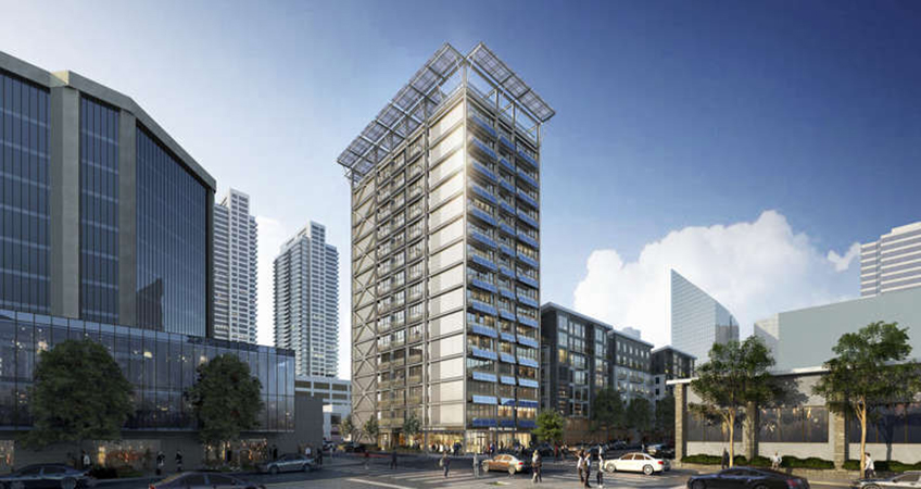 In Seattle, 303 Battery is aiming for net-zero. Image credit: Geekwire