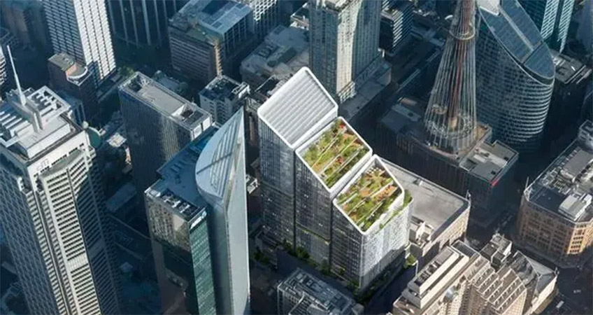 The developer's headquarters will replace two existing office towers. (c) 3XN
