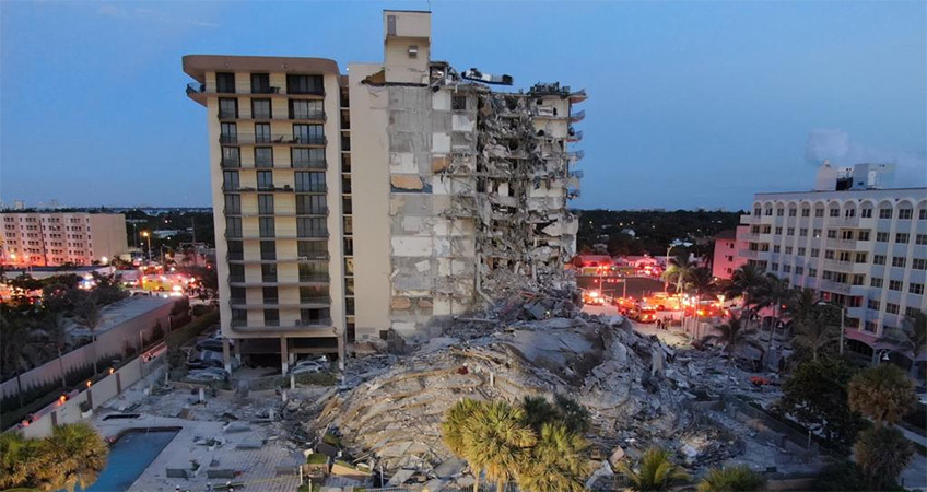 In recently revealed details, concerns about the building's structural soundness had been identified as early as 2018. (c) Miami-Dade Fire Rescue Department