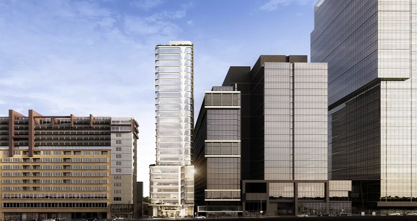 The 27-story building at 130 Little Collins will feature column-free office floorplates. Photo credit: Golden Age