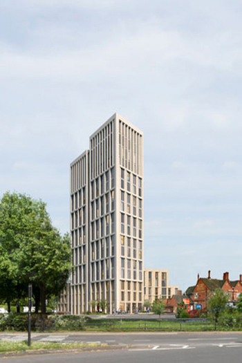 Elliot's Yard has been built on the site of Elliott’s Car Accessories in Coventry. Image credit: NSG Developments / Rainier Developments