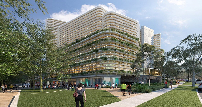St Leonards Commons in Sydney will include three cross-laminated timber buildings rising between eight and 18 stories. Image credit: Arrow Capital Partners