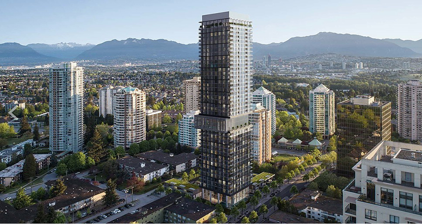 The 15th floor at Central Park House is nudged out, creating a sheltered terrace on one side of the building. Image credit: Gensler